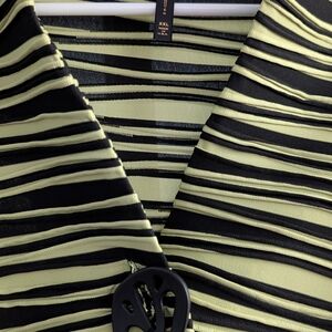 Striped Black and Green Top